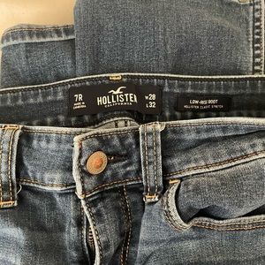Low rise boot cut jeans